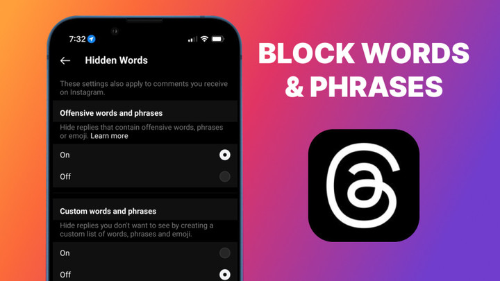 How To Block Words And Phrases On Threads - Hidden Words