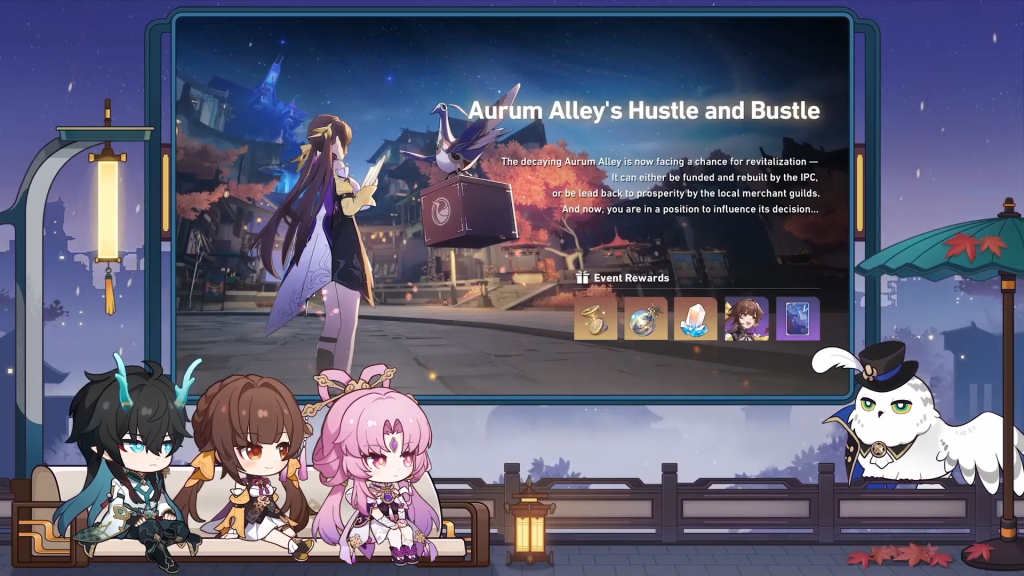Aurum Alley's Hustle and Bustle Event in Honkai: Star Rail 1.3 update. (Picture: HoYoverse)