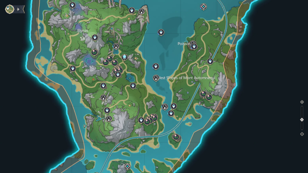 Rainbow Rose Locations in Genshin Impact. (Picture: HoYoverse)