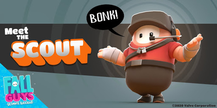 Fall Guys reveals Team Fortress 2 Scout costume, available today