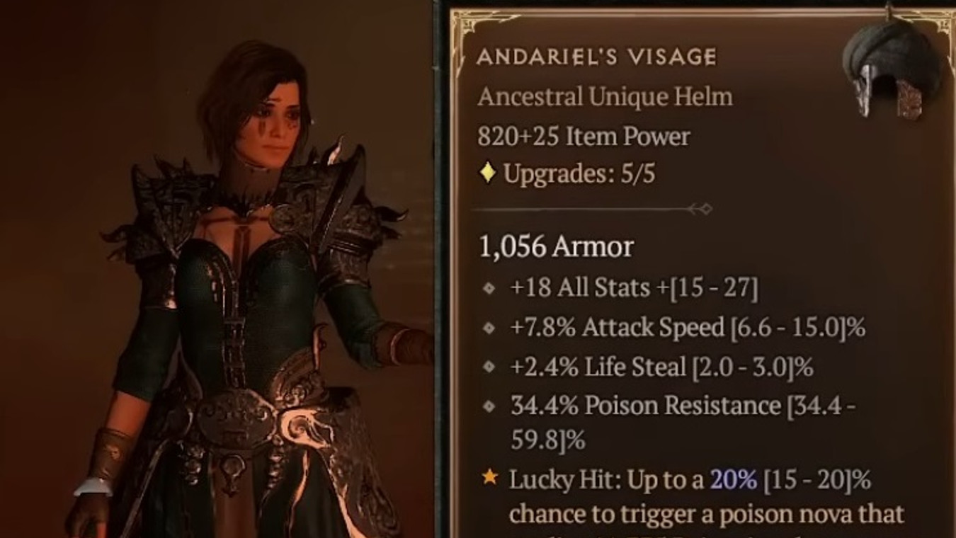 How To Get Andariel's Visage in Diablo 4 & Stats