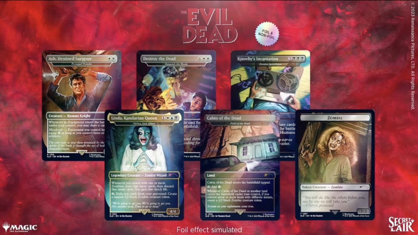 Magic The Gathering: Evil Dead Secret Lair Cards