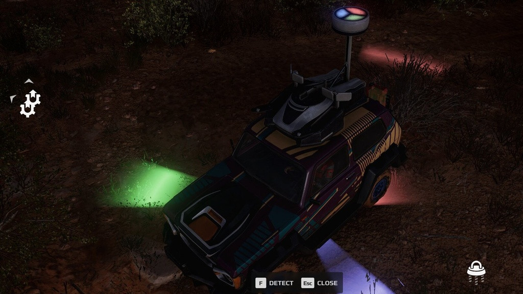 Using the Metal Detector will uncover different colored signals that indicate unique resources to be found nearby. (Picture: Saber Interactive &amp; Focus Entertainment / Ashleigh Klein)