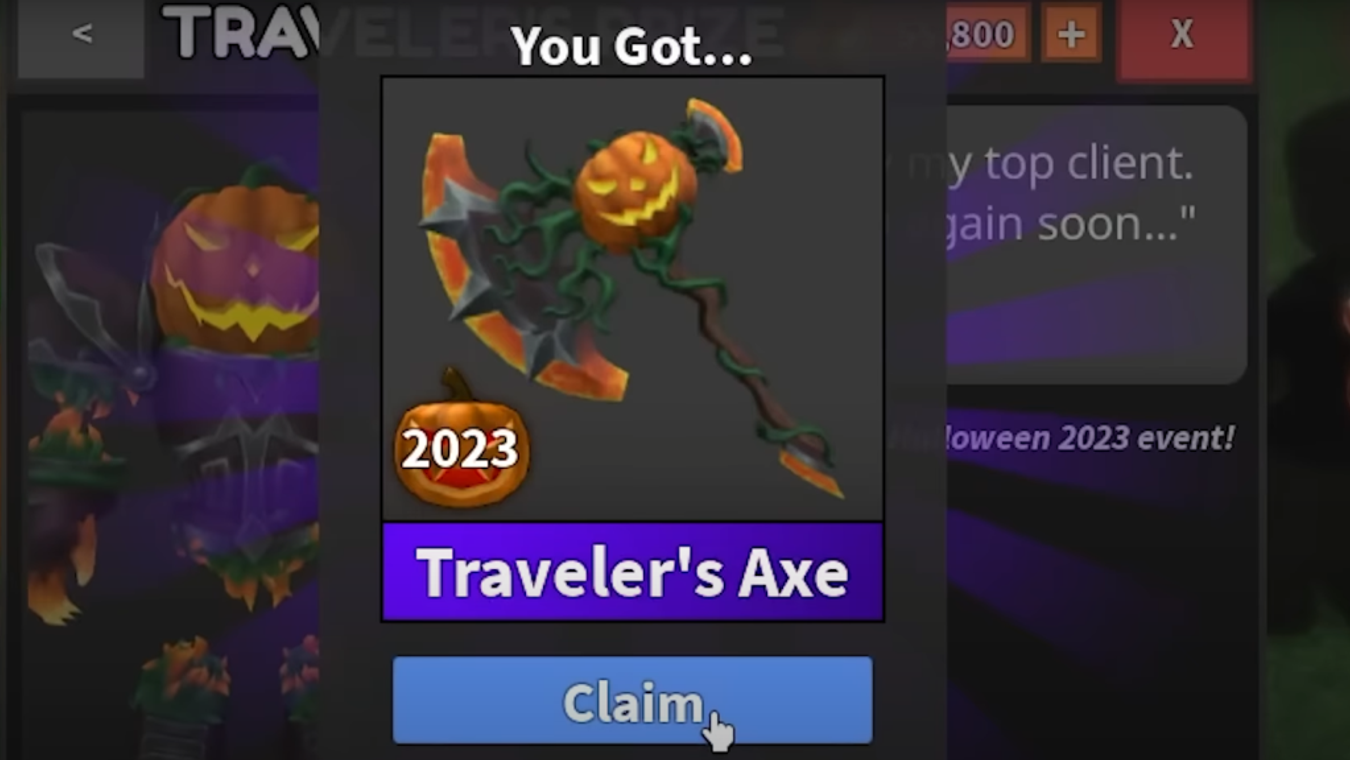 How To Get Traveler's Axe In Roblox Murder Mystery 2