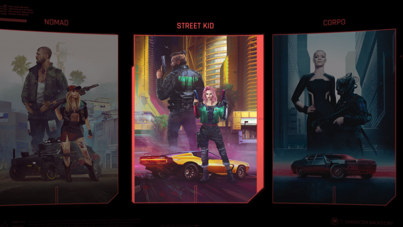 Cyberpunk 2077 Lifepaths: Street Kid, Nomad, and Corpo - what is your story?