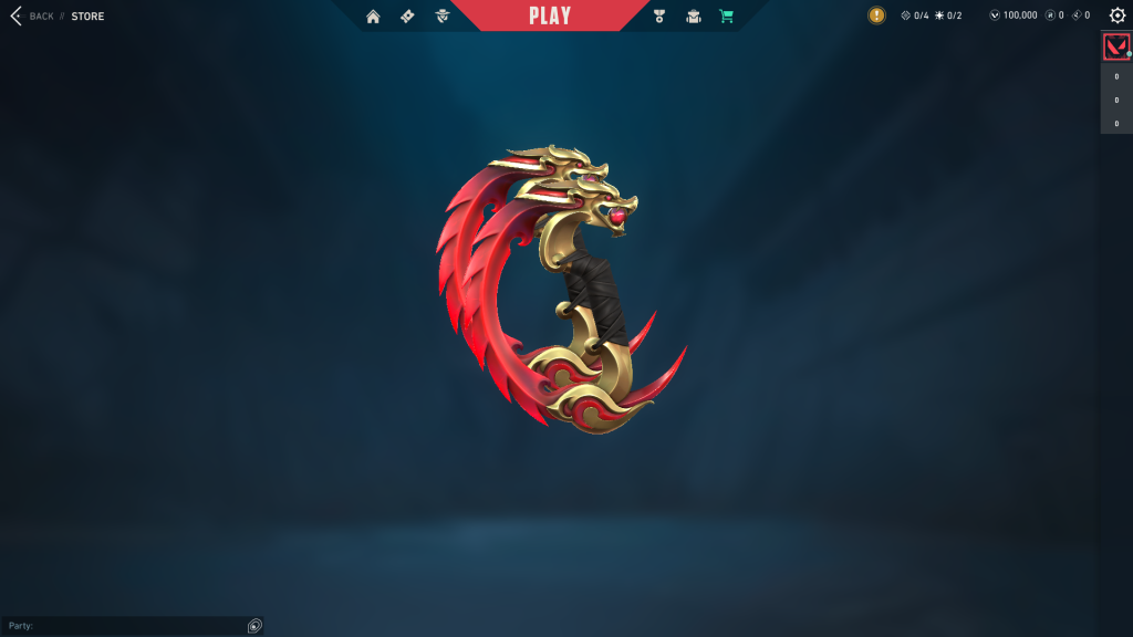 Blade of Imperium Melee Ruby Variant in Valorant. (Picture: Riot Games/GINX)