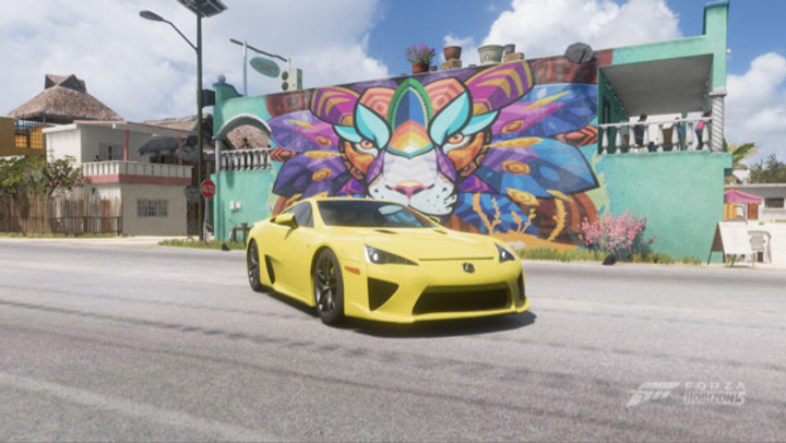 Forza Horizon 5 #HeardingCats Photo Challenge: Location, Lion Mural, car and rewards