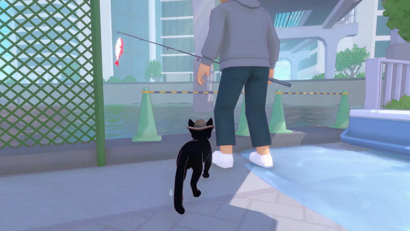 How to Steal the Fisherman's Fish in Little Kitty, Big City