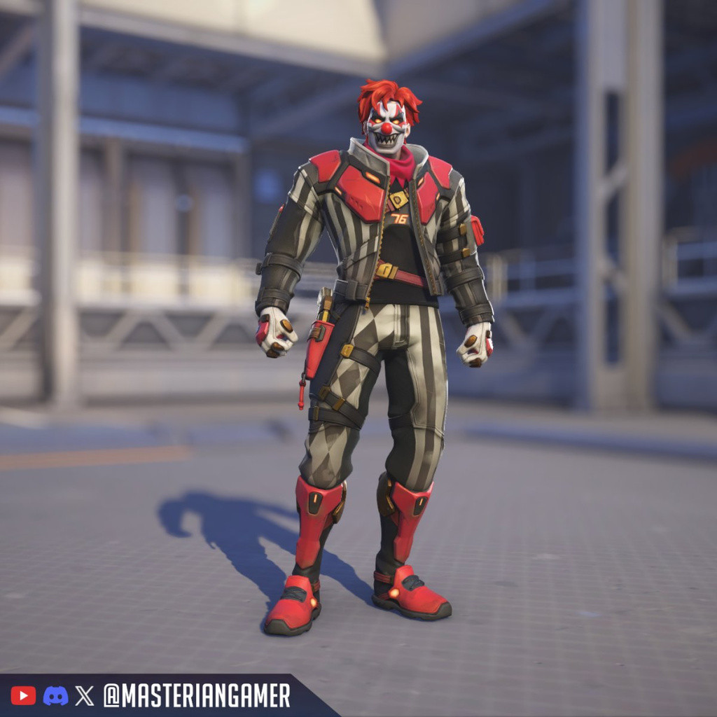Crimson Clown Soldier 76 Skin (Image: @masteriangamer)