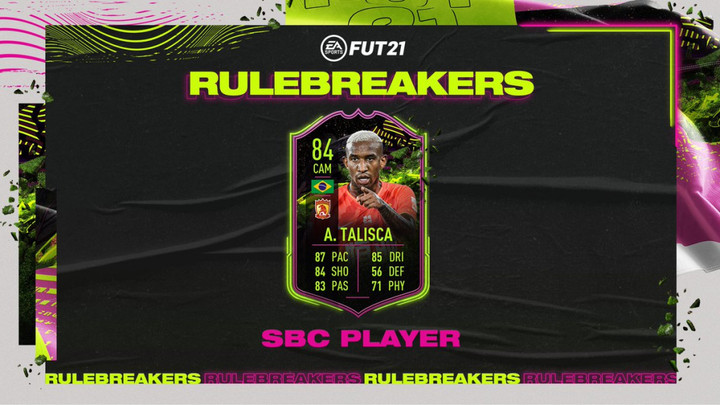 FIFA 21 Anderson Talisca Rulebreakers SBC: Requirements and cheap solutions