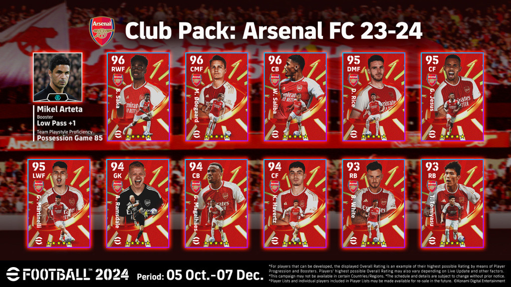 Arsenal FC Club Packs For 2023-24