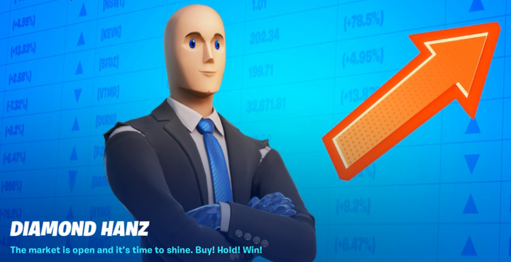 Fortnite goes STONKS with new April Fools’ skin