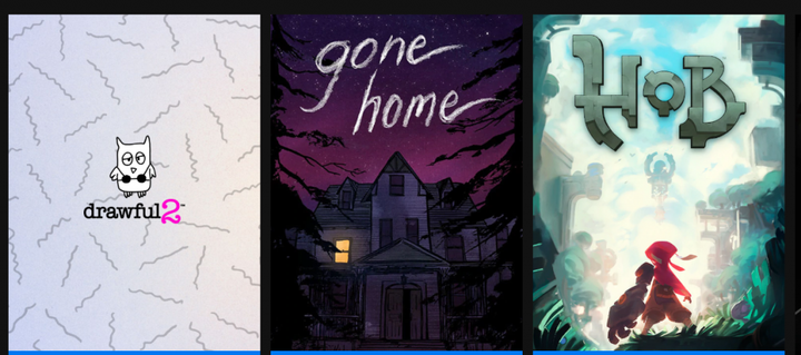 Hob, Gone Home, and Drawful 2 are free on Epic Store