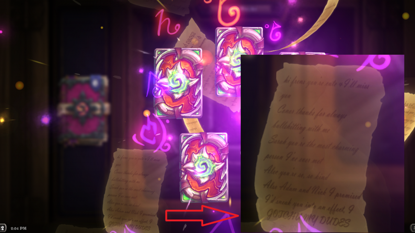 There is a letter hidden within Scholomance Academy Hearthstone packs
