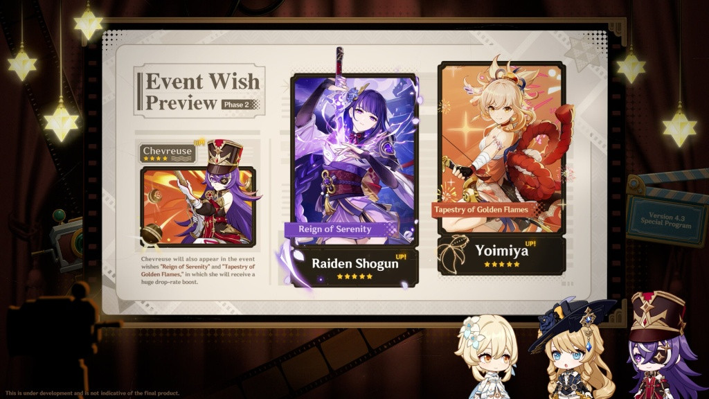 Chevreuse will gain a boosted drop rate on Raiden Shogun and Yomiya's banners in Phase 2 of the Character Event Wish Banners. (Picture: Twitter / Genshin Impact)