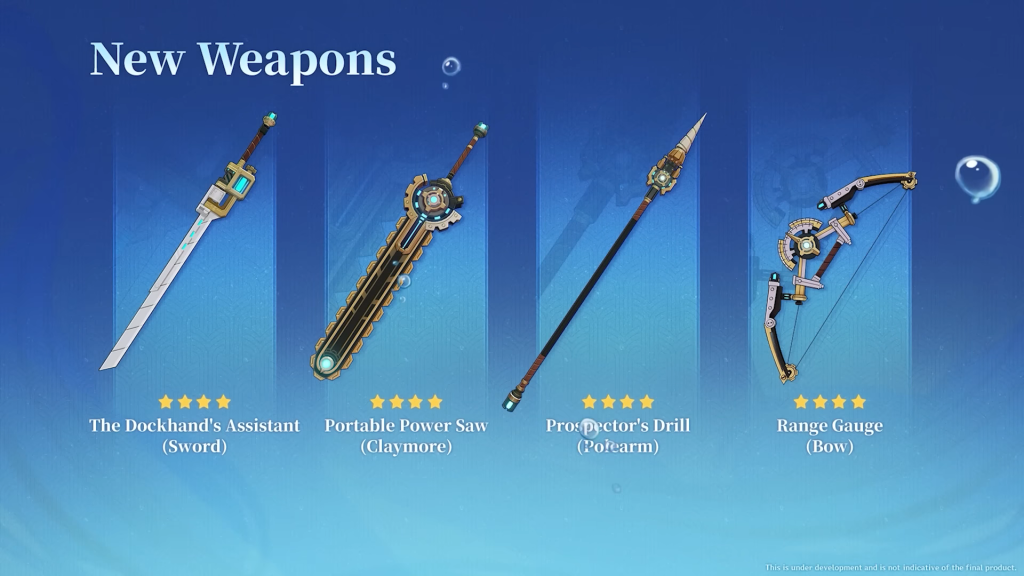 New Weapons Coming To Genshin Impact 4.1 Update. (Picture: HoYoverse)