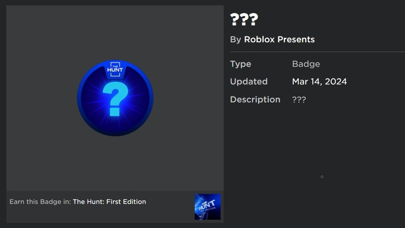 How To Get ??? Badge In Roblox Hunt 2024