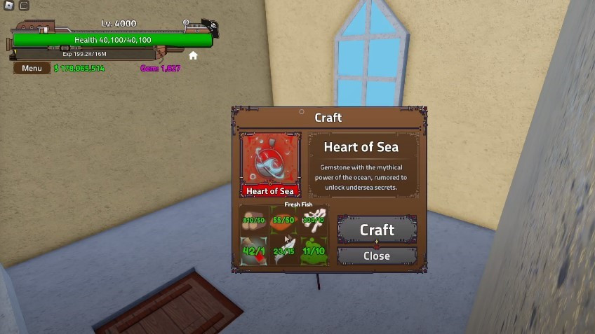 You can craft the Heart of the Sea at the NPC in Fiore Mansion.