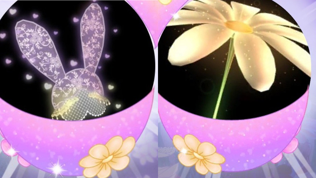 Delicate Flowering Lace Bunny Mask and Dancing Daisy Flower Parasol.