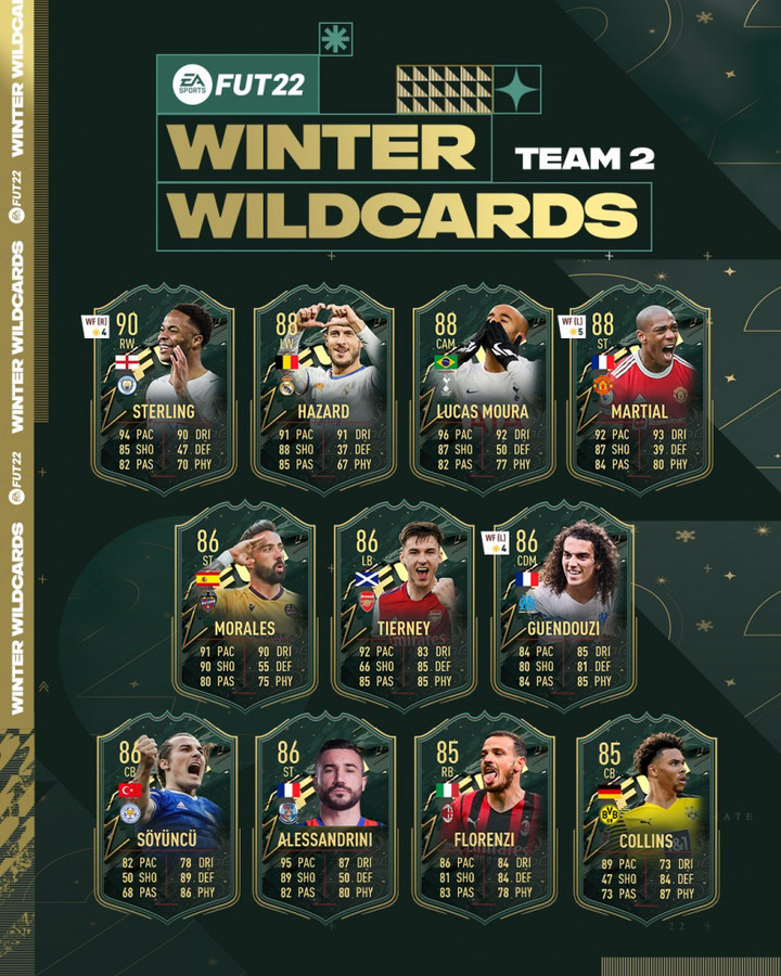 FIFA 22 Winter Wildcards Team 2 ft. Sterling, Hazard, Lucas Moura, more