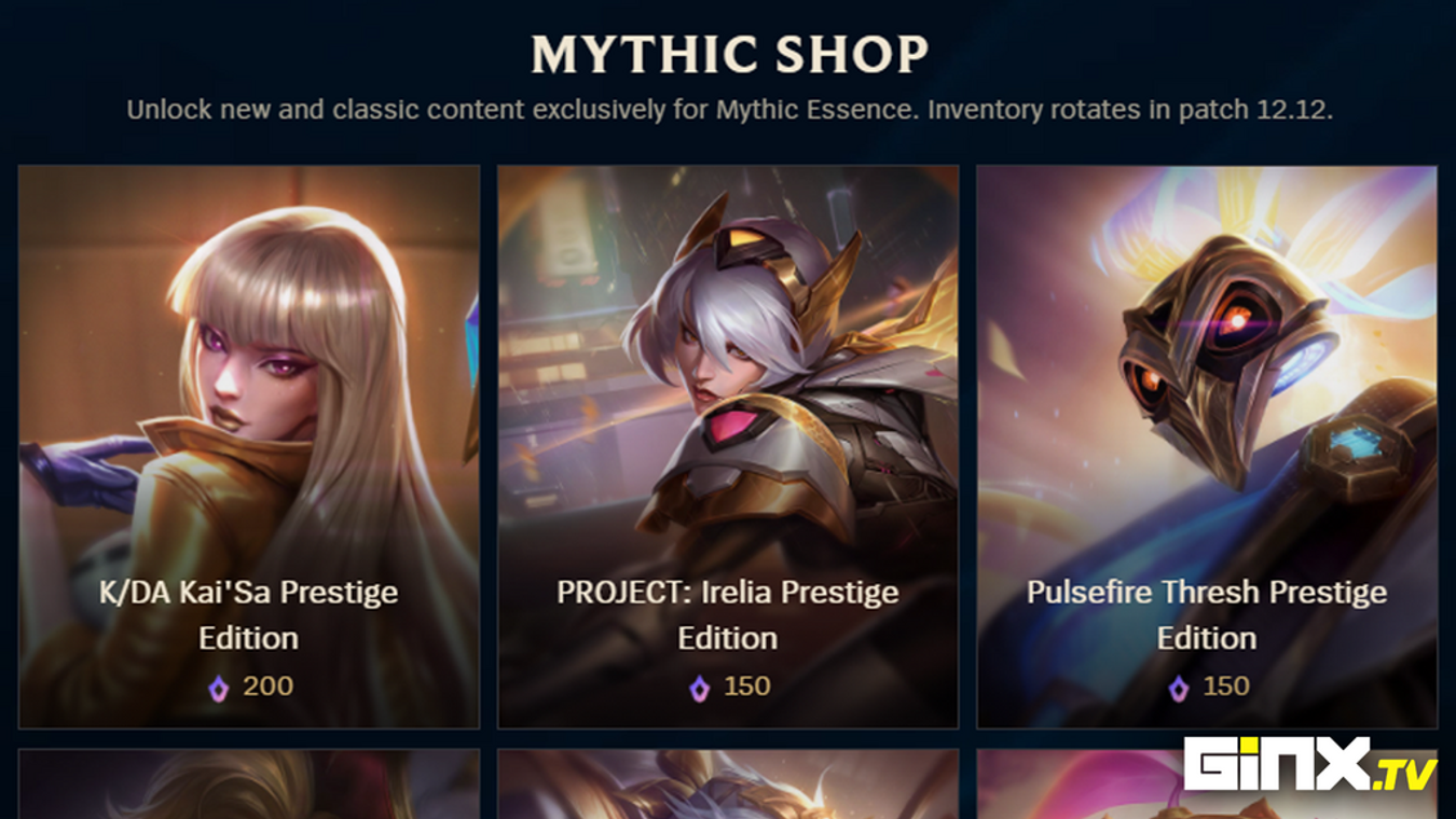 LoL Mythic Shop Rotation and Prestige Skins For May 2024