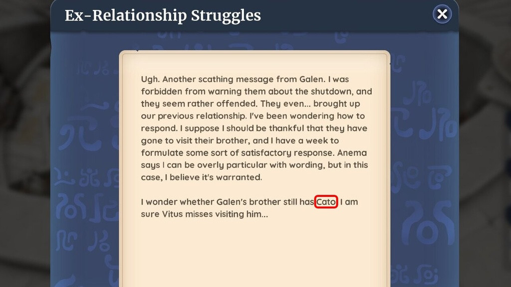 The Access Code for the Pyroflow overseer station is hidden within the text of the "Ex-Relationship Struggles" log entry. (Picture: Singularity 6 / Ashleigh Klein)