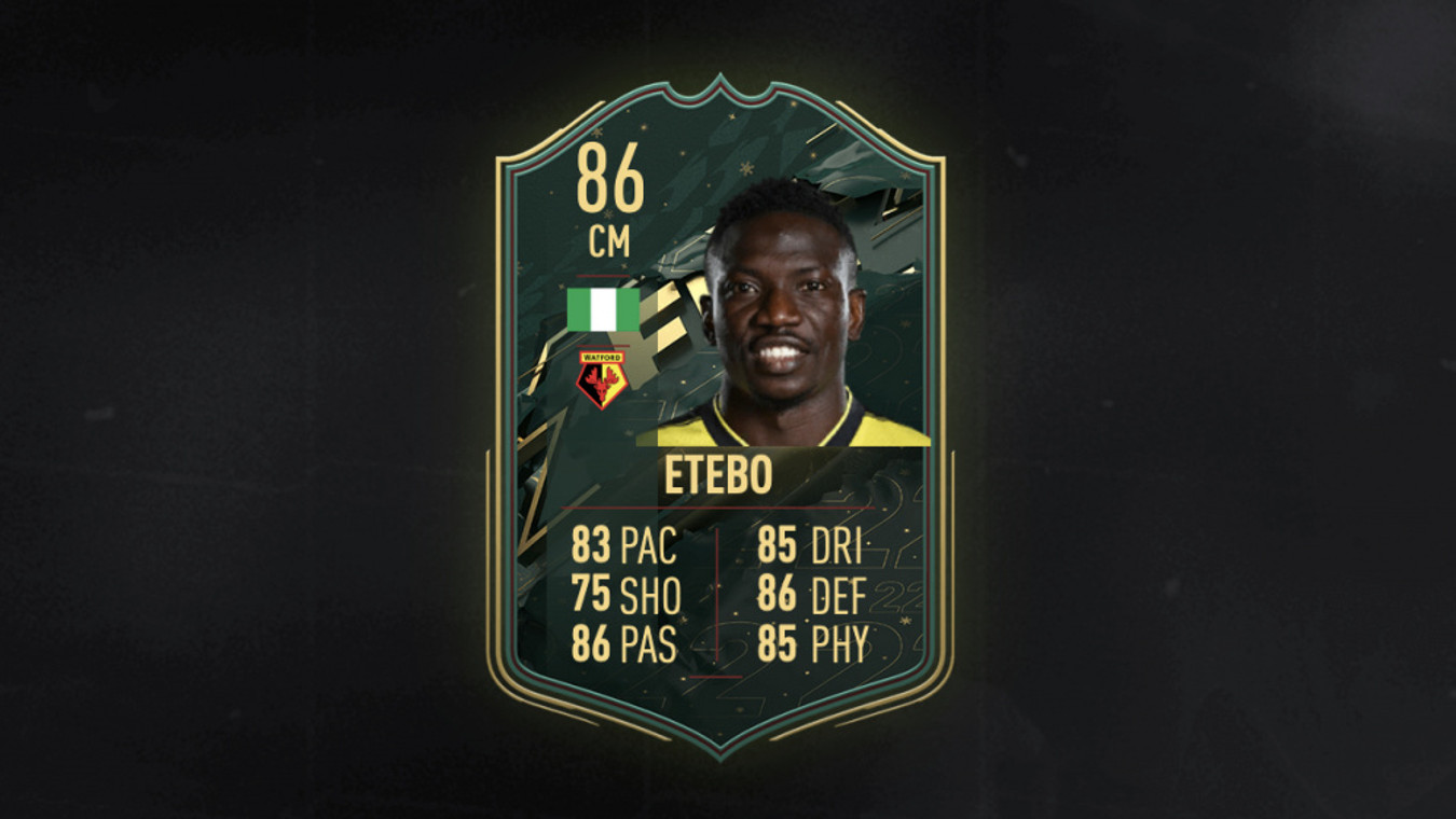 FIFA 22 Etebo Winter Wildcards SBC: Cheapest solutions, rewards, stats