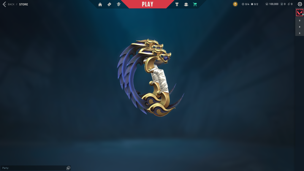 Blade of Imperium Melee Obsidian Variant in Valorant. (Picture: Riot Games/GINX)