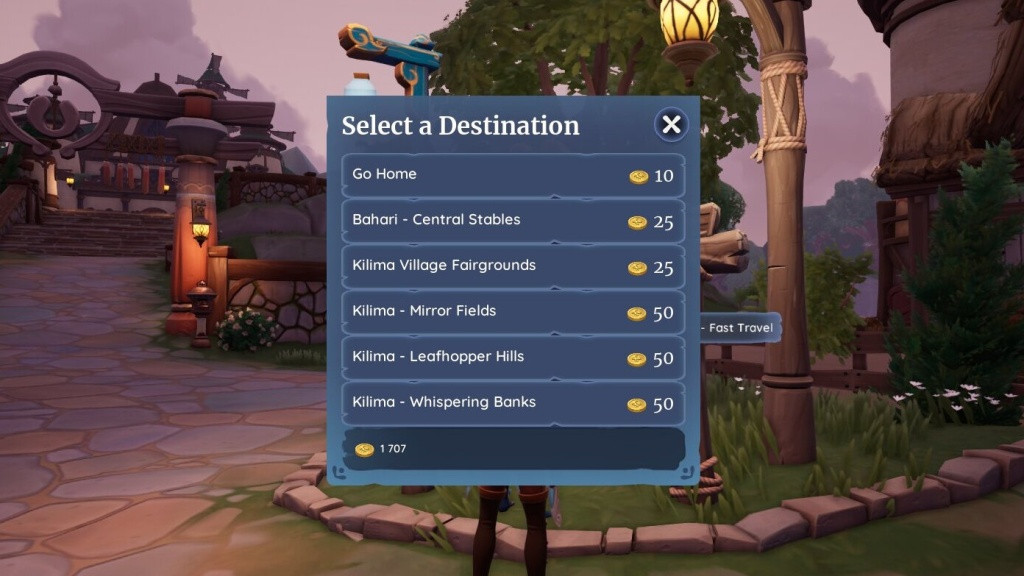 Players can also utilize the fast Travel system by interacting with the Stable board to travel to the market location. (Picture: Singularity 6 / Ashleigh Klein)