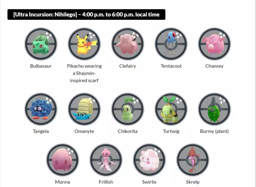 pokemon go events guide pokemon go fest 2022 finale shiny munna how to catch ultra incursion nihilego habitat