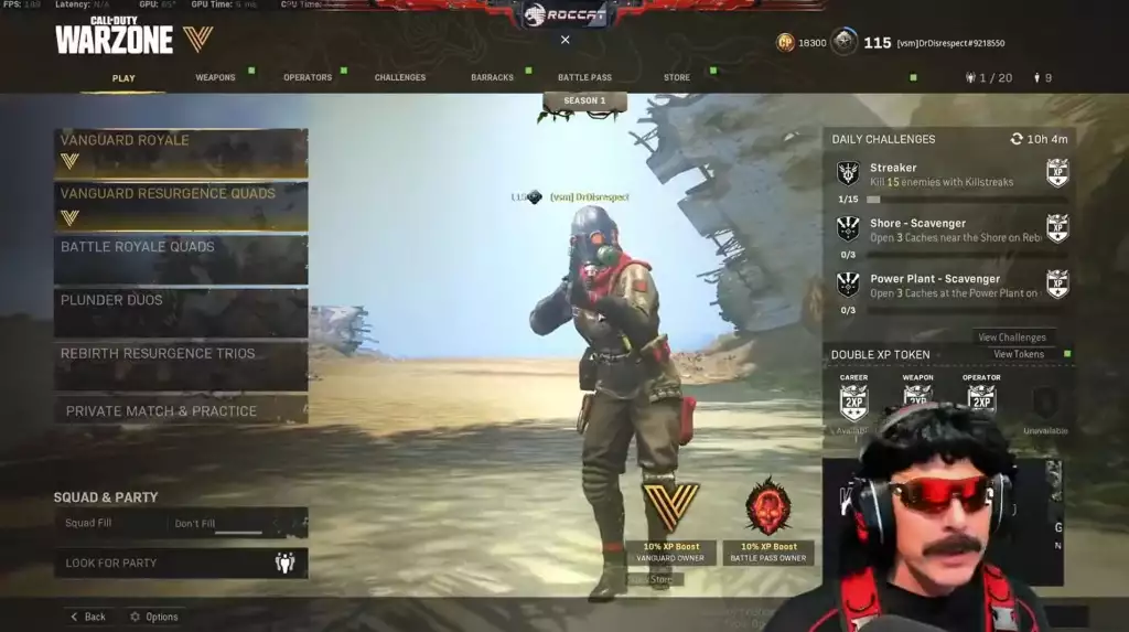 Dr Disrespect was killed by a cheater from across the map while playing Warzone Pacific