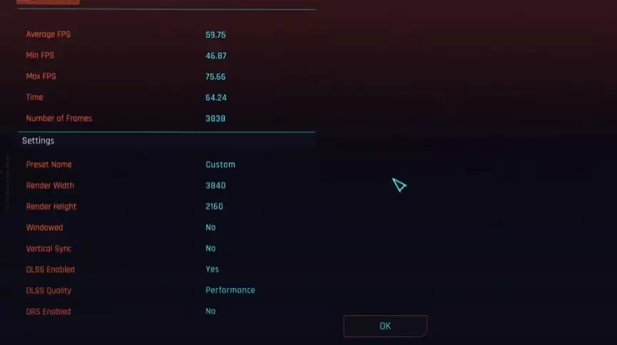 Cyberpunk 2077 PC benchmark mode test tool how to use results settings next-gen update