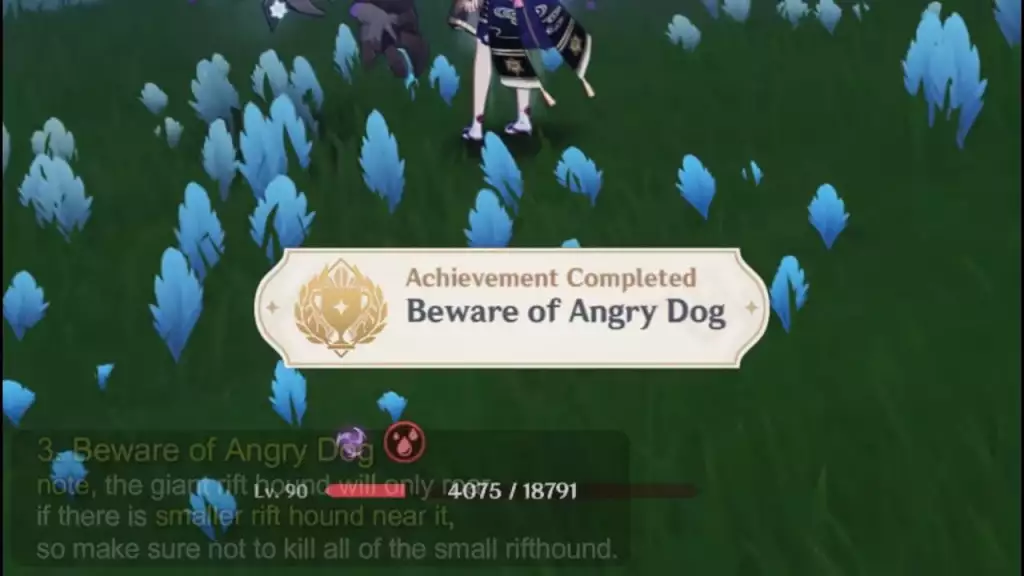 Beware of Angry Dog hidden achievement.