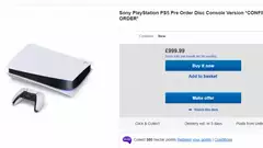 Scalpers re-sell PS5 pre-orders on eBay for £1000