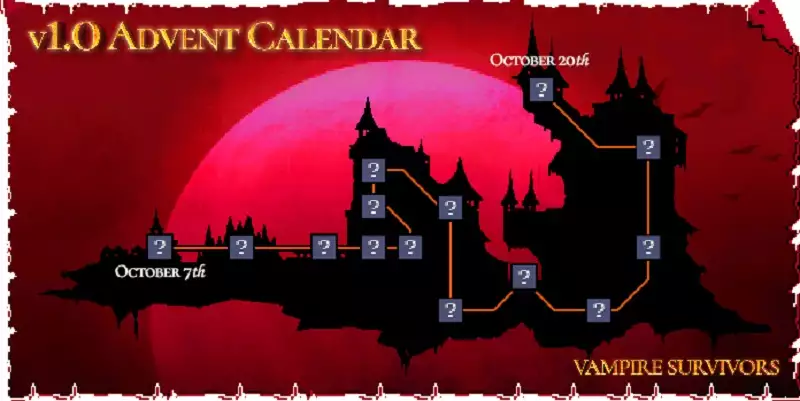 Vampire Survivors v1.0 update release date time content new engine languages post launch support early access steam