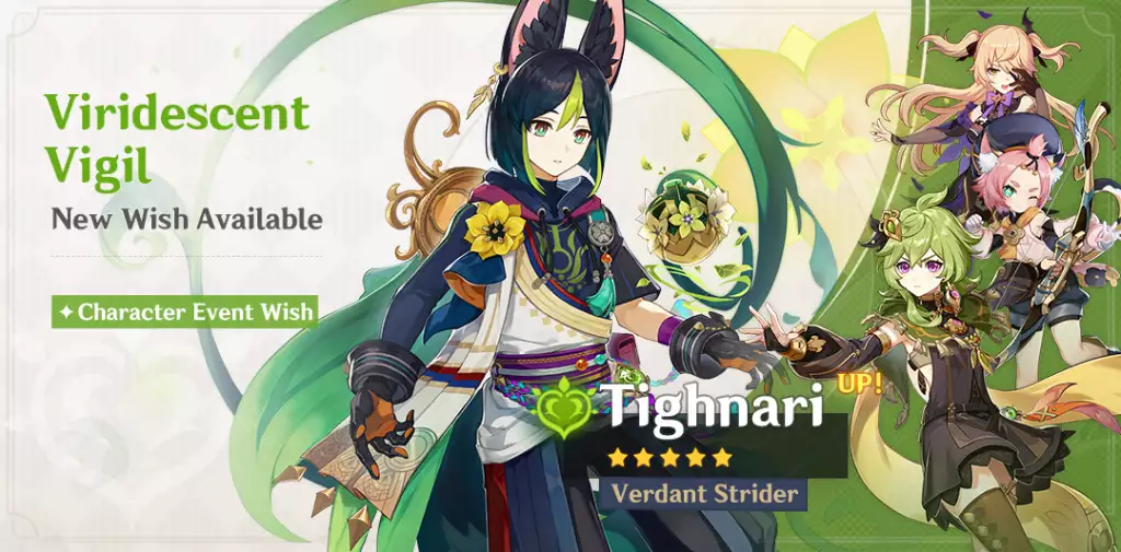 genshin impact character event wish banners 3.0 update tighnari dori