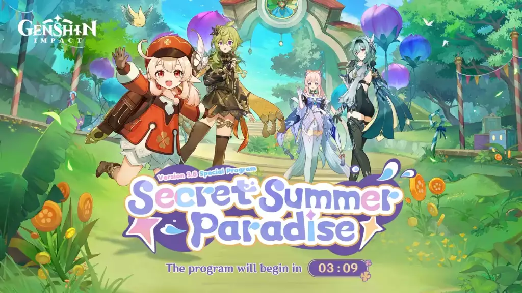 Genshin Impact 3.8 update is called Secret Summer Paradise. 