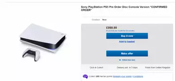 Scalpers re-sell PS5 pre-orders on eBay for £1000