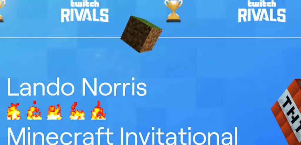 Twitch Rivals Lando Norris Minecraft Invitational teams stream