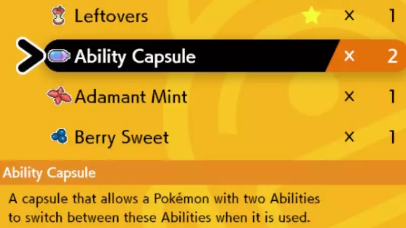 ability capsule pokemon violet scarlet
