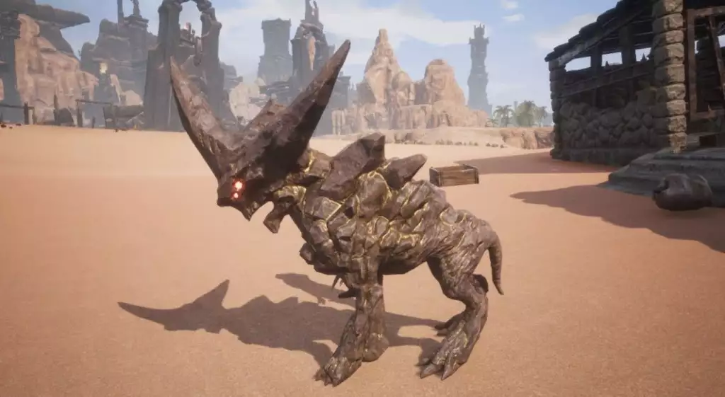 conan exiles age of sorcery where to find rocknose egg location goldvein rocknose 