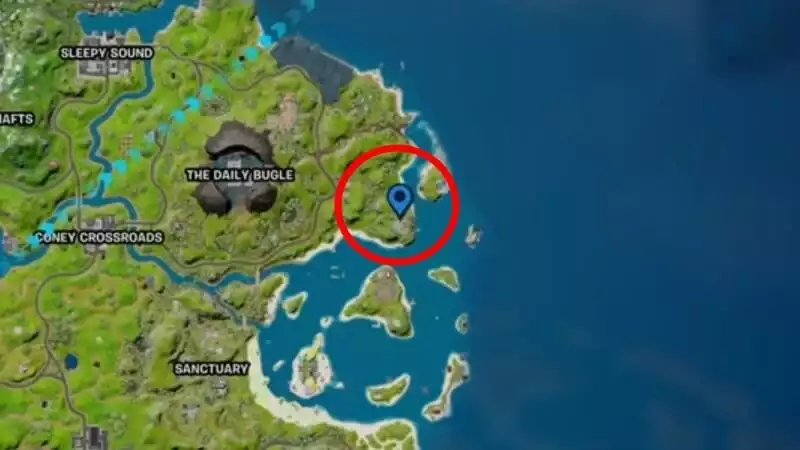 The exact location of The Ruins in Fortnite