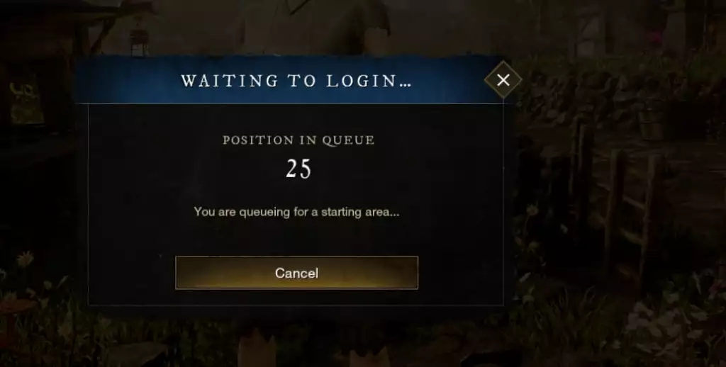 New World v.1.0.1 patch introduces confirmation screen for players exiting World Queue. (Picture: Amazon Game Studios)