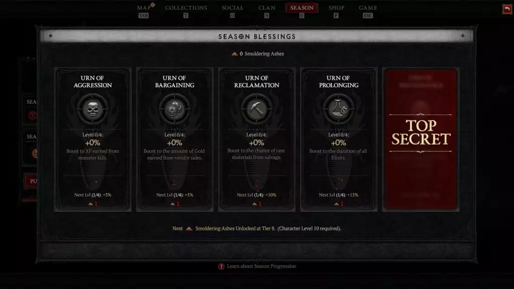 diablo 4 battle pass guide what are the differences smouldering ashes season blessings