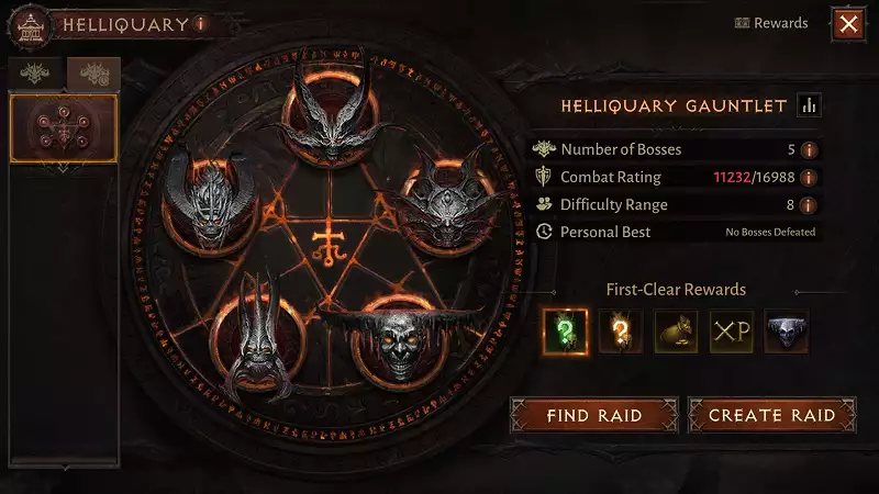 Diablo Immortal Helliquary Gauntlet unlock rewards how to avatar frame week leaderboards loot items set legendary