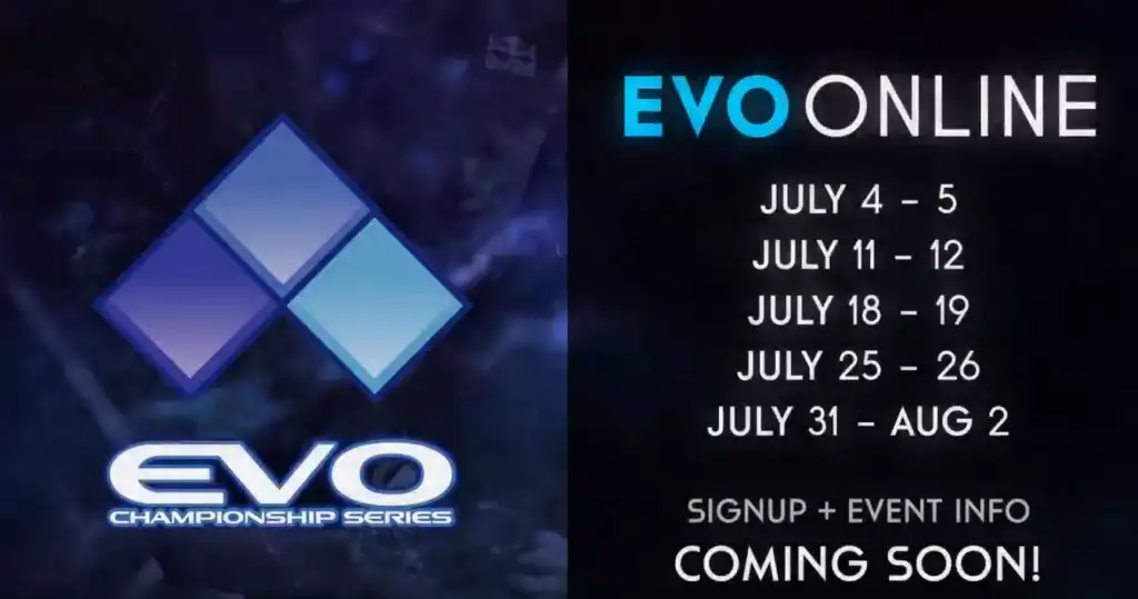 EVO Online lineup dates tournaments FGC