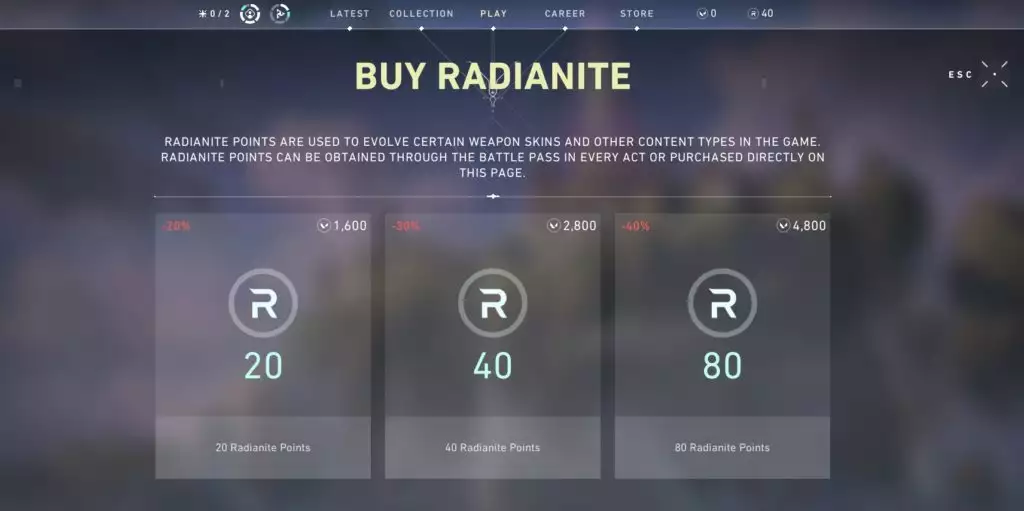 Valorant Radianite Points RP discount