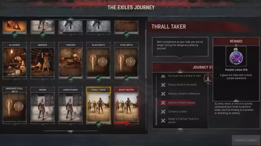 conan exiles thralls guide wheel of pain how to craft journey system steps thrall taker
