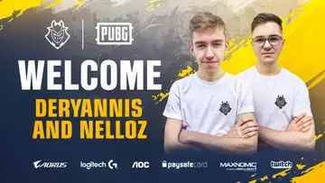 G2 add NELLOZ, derYannis to PUBG team