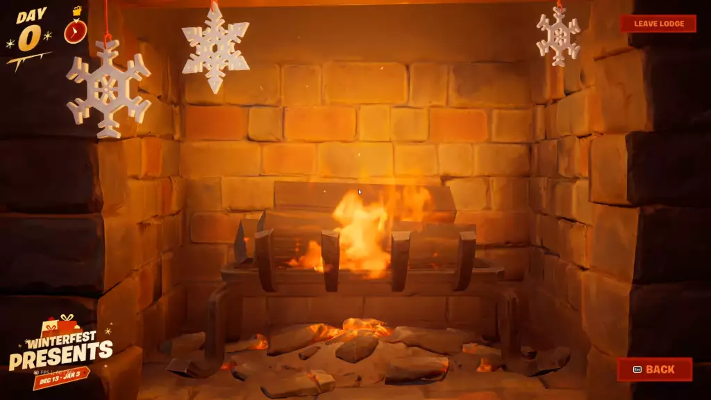 Click on the Fireplace to Warm Yourself at the Yule Log